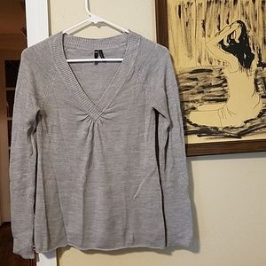 Gray Takeout V-Neck Women's Sweater